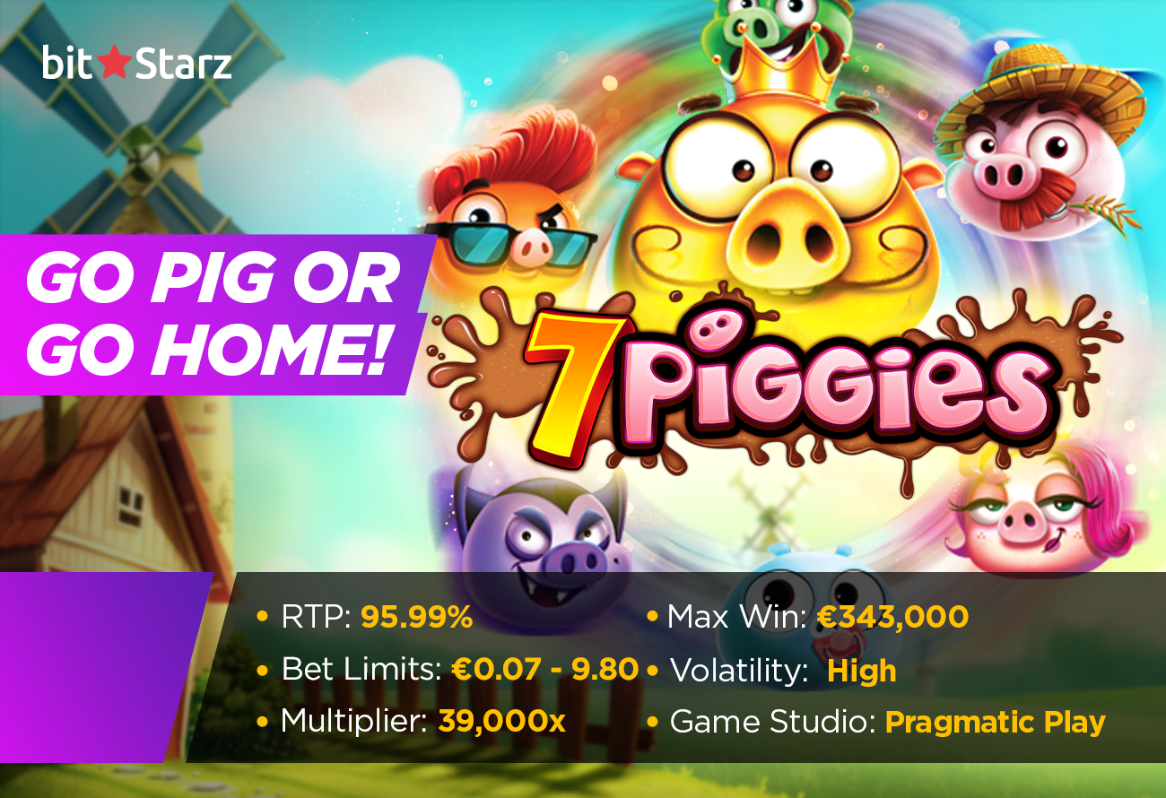 Break the bank and hog the loot in 7 Piggies slot!