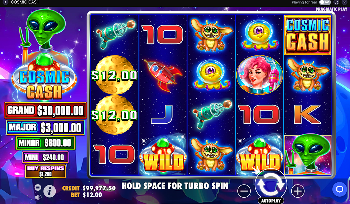 Kiki with the ETs in Cosmic Cash Slot!