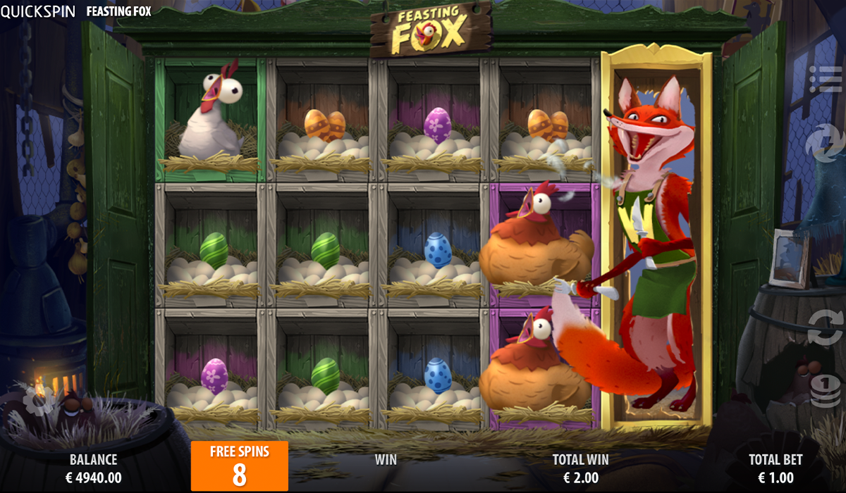 Raid the Henhouse in Feasting Fox Slot
