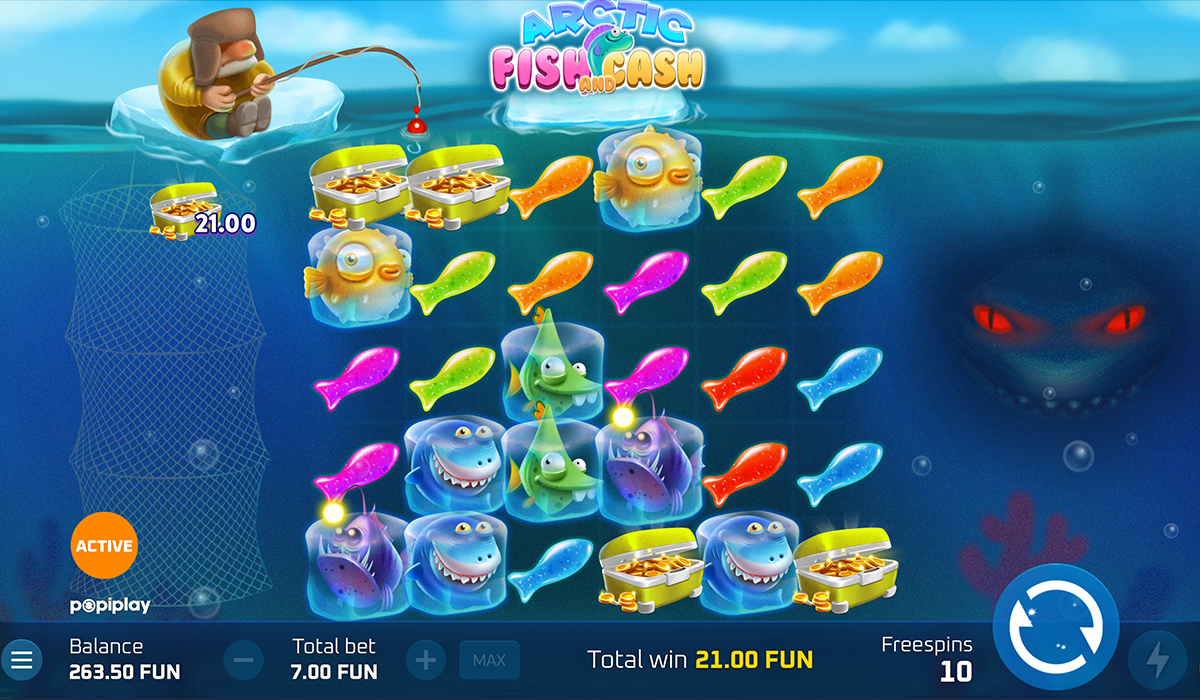 Fish Cashed Fish and Cash Arctic Slot Has $$$ on The Menu!
