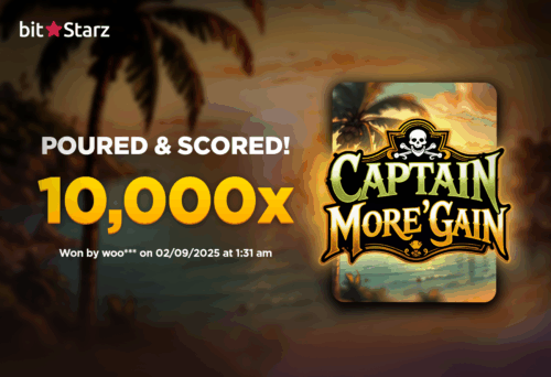 Captain More’Gain Slot Pays Out a Full 10,000x to BitStarz Player