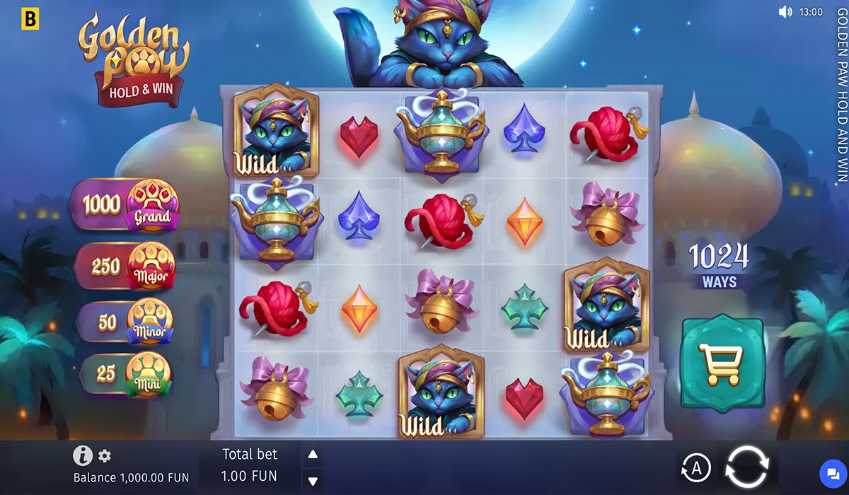 A Cat-Genie Adventure in Golden Paw Hold & Win Slot
1