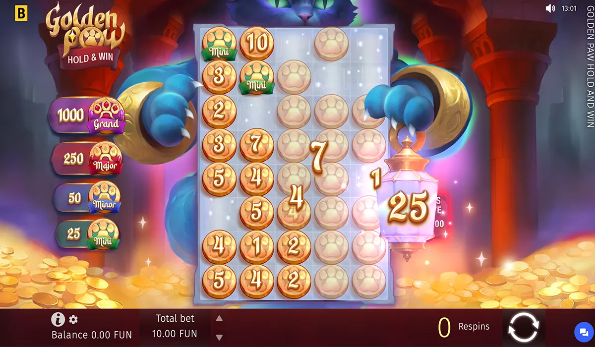 A Cat-Genie Adventure in Golden Paw Hold & Win Slot
3